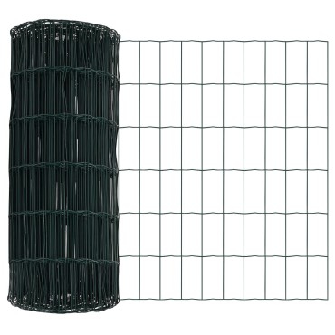 vidaXL Euro Fence με 7 Στήλες 0.4x10 μ Γαλβανισμένος Χάλυβας Πράσινος
