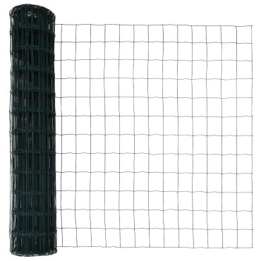 vidaXL Ευρωπαϊκή Στήριξη Φράχτη 10x1,4 μ PVC-Επικαλυμμένο Ατσάλι