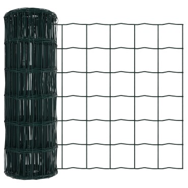 vidaXL Ευρωπαϊκή Στήριξη Φράχτη 10x0,4 m PVC-Επικαλυμμένο Ατσάλι