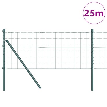 vidaXL Ευρωπαϊκή Στήριξη Φράχτη 25x0,4 m PVC-Επικαλυμμένο Ατσάλι