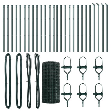 vidaXL Euro Fence με 13 Στυλ 0.4x50 μ Γαλβανισμένος Χάλυβας Πράσινος