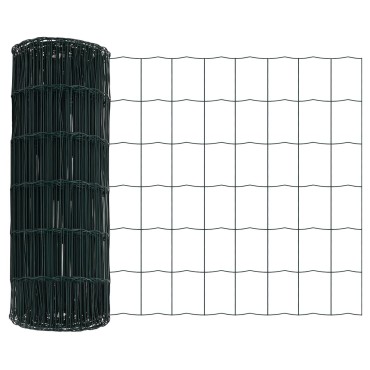 vidaXL Euro Fence με 13 Στυλίτσες 0.6x50 μ Γαλβανισμένος Χάλυβας Πράσινος