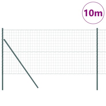 vidaXL Ευρωπαϊκή Στήριξη Φράχτη 10x1,2 μ PVC-Επικαλυμμένο Ατσάλι