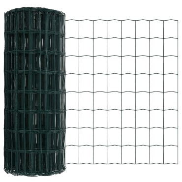 vidaXL Ευρωπαϊκή Στήριξη Φράχτη 25x0,6 μ PVC-Επικαλυμμένο Ατσάλι