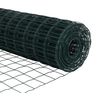 vidaXL Ευρωπαϊκή Στήριξη Φράχτη 25x0,6 μ PVC-Επικαλυμμένο Ατσάλι