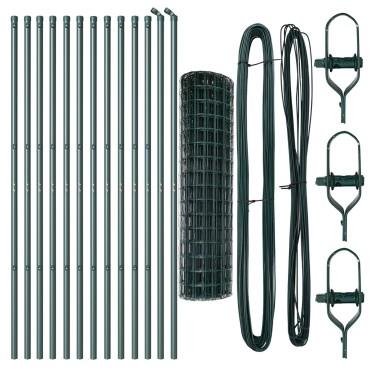 vidaXL Ευρωπαϊκή Στήριξη Φράχτη 25x1,2 μ PVC-Επικαλυμμένο Ατσάλι