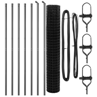vidaXL Euro Fence με 7 Στηρίγματα 1.5x10 μ Γαλβανισμένος Χάλυβας Γκρι