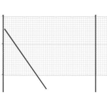 vidaXL Euro Fence με 7 Στηρίγματα 1.5x10 μ Γαλβανισμένος Χάλυβας Γκρι