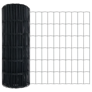 vidaXL Ευρωπαϊκή Στήριξη Φράχτη 10x0,6 μ PVC-Επικαλυμμένο Ατσάλι