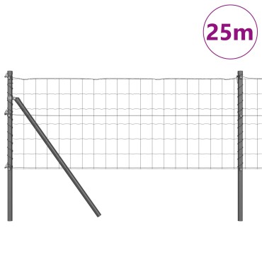 vidaXL Ευρωπαϊκή Στήριξη Φράχτη 25x0,4 m PVC-Επικαλυμμένο Ατσάλι