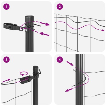 vidaXL Euro Fence με 13 Στύλους 0.8x25 μ Γαλβανισμένο Ατσάλι Γκρι