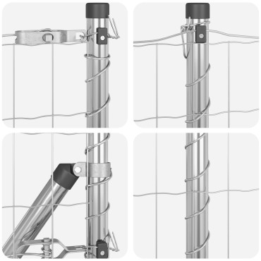 vidaXL Euro Fence με 7 Πόρους 0.4x10 μ Γαλβανισμένο Ατσάλι