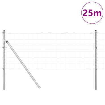 vidaXL Euro Fence με 13 Πόλους 0.4x25 μ Γαλβανισμένος Χάλυβας