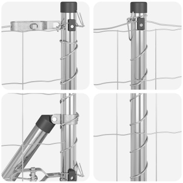 vidaXL Euro Fence με 13 Πόλους 0.4x25 μ Γαλβανισμένος Χάλυβας