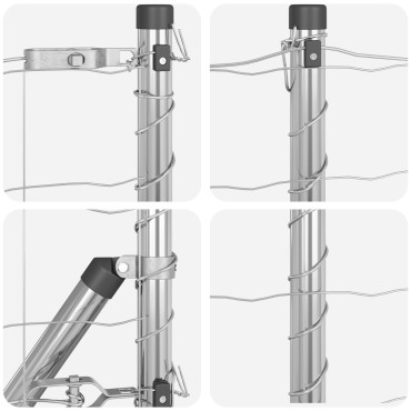 vidaXL Euro Fence με 13 στύλους 0.4x25 m Γαλβανισμένο Σίδηρο