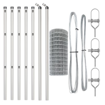 vidaXL Euro Fence με 13 Στήλες 0.4x50 μ Γαλβανισμένος Χάλυβας