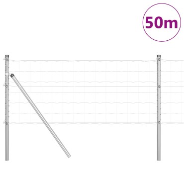 vidaXL Euro Fence με 13 Στήλες 0.4x50 μ Γαλβανισμένος Χάλυβας
