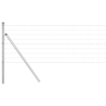 vidaXL Ευρωπαϊκό Φράχτη με 13 Πόδια 0.4x50 μ Γαλβανισμένου Χάλυβα