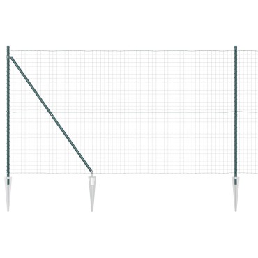 vidaXL Ευρωπαϊκός Φράκτης με Ακίδες 10x1,5 m PVC-Επικαλυμμένο Ατσάλι