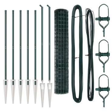 vidaXL Euro Fence με 7 ακίδες 1.5x10 μ Γαλβανισμένο ατσάλι Πράσινο