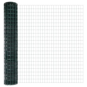 vidaXL Euro Fence με 7 ακίδες 1.5x10 μ Γαλβανισμένο ατσάλι Πράσινο