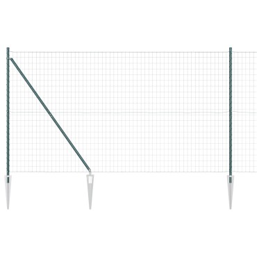 vidaXL Euro Fence με 7 ακίδες 1.5x10 μ Γαλβανισμένο ατσάλι Πράσινο
