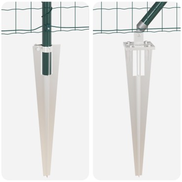 vidaXL Euro Fence με 7 ακίδες 1.5x10 μ Γαλβανισμένο ατσάλι Πράσινο
