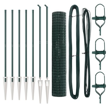vidaXL Euro Fence με 7 Σπike Posts 1.6x10 μ Γαλβανισμένος Χάλυβας Πράσινος