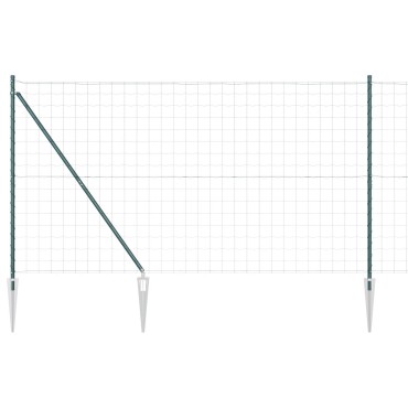 vidaXL Euro Fence με 7 Σπike Posts 1.6x10 μ Γαλβανισμένος Χάλυβας Πράσινος