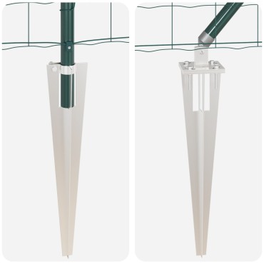 vidaXL Euro Fence με 7 Σπike Posts 1.6x10 μ Γαλβανισμένος Χάλυβας Πράσινος