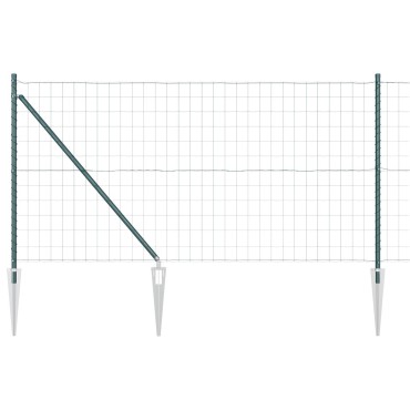 vidaXL Euro Fence με 13 Στεφάνια Σπαθίσου 1.2x25 μ. Γαλβανισμένο Ατσάλι Πράσινο
