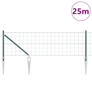vidaXL Euro Fence Σετ 2 Πράσινο Ατσάλι με πλαστική επικάλυψη Μεγάλο