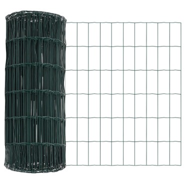 vidaXL Euro Fence με 13 Στηρίγματα 0.6x50 μ Γαλβανισμένος Χάλυβας Πράσινος