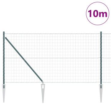 vidaXL Ευρωπαϊκός Φράκτης με Ακίδες 10x1,2 μ PVC-Επικαλυμμένο Ατσάλι