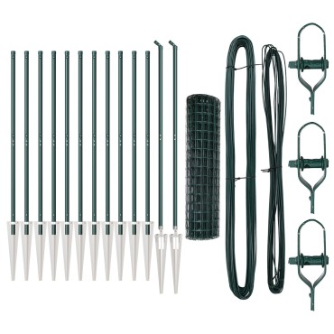 vidaXL Euro Fence Σετ 2 Πράσινο Μέταλλο 25x1.0 μ Επεκτάσιμη