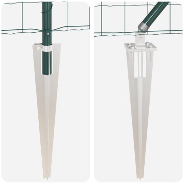 vidaXL Euro Fence Σετ 2 Πράσινο Μέταλλο 25x1.0 μ Επεκτάσιμη