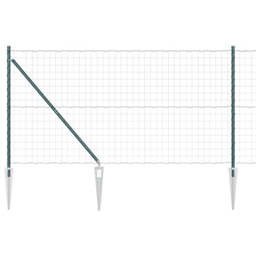 vidaXL Euro Fence Σετ των 2 Πράσινο Χάλυβας με επικάλυψη πούδρας