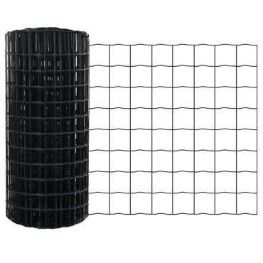 vidaXL Euro Fence με 7 σφήνες 0.4x10 μ Γαλβανισμένο Ατσάλι Γκρίζος