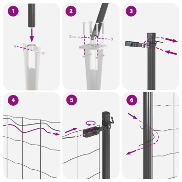 vidaXL Euro Fence Σετ των 2 Γκρι Γαλβανισμένος χάλυβας 10 μ μήκος
