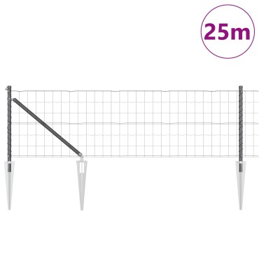 vidaXL Ευρωπαϊκός Φράκτης με Ακίδες 25x0,4 m PVC-Επικαλυμμένο Ατσάλι