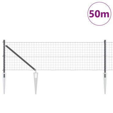 vidaXL Ευρωπαϊκός Φράκτης με Ακίδες 50x0,4 μ PVC-Επικαλυμμένο Ατσάλι