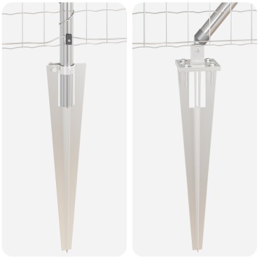 vidaXL Euro Fence με 7 Στηρίγματα Σπικάλ 1x10 μ Γαλβανισμένος Χάλυβας