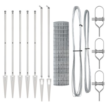 vidaXL Euro Fence με 7 άγκιστρα 1.2x10 μ Γαλβανισμένος χάλυβας