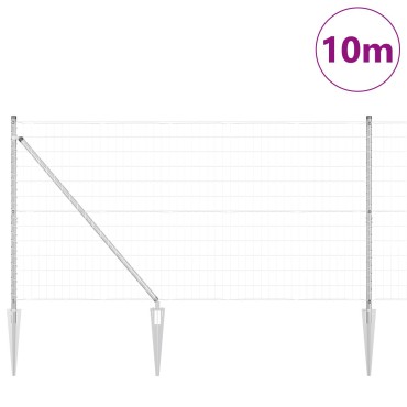 vidaXL Euro Fence με 7 άγκιστρα 1.2x10 μ Γαλβανισμένος χάλυβας
