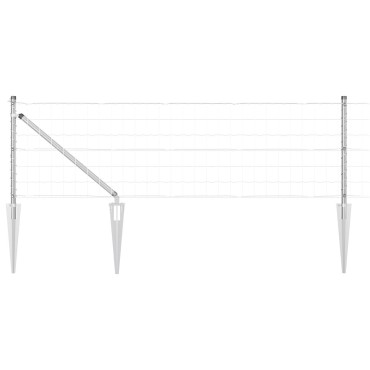 vidaXL Euro Fence με 7 Στηρίγματα Στερέωσης 0.4x10 μ Γαλβανισμένος Χάλυβας