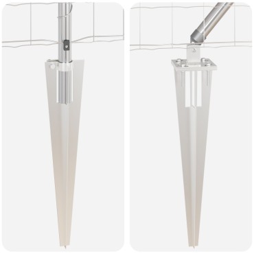 vidaXL Euro Fence με 7 Στηρίγματα Στερέωσης 0.4x10 μ Γαλβανισμένος Χάλυβας