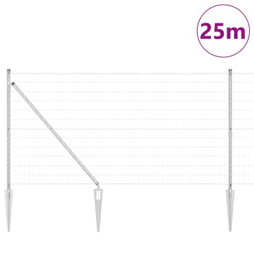 vidaXL Ευρωπαϊκός φράκτης με 13 ακίδες 1.2x25 μ. Γαλβανισμένος σίδηρος