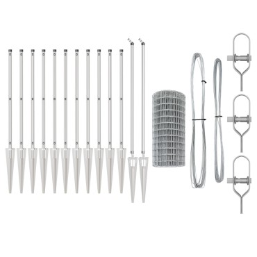 vidaXL Euro Fence με 13 Στερεωτικές Αγκύρες 0.4x25 μ Γαλβανισμένος Χάλυβας