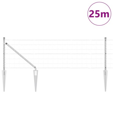 vidaXL Euro Fence με 13 Στερεωτικές Αγκύρες 0.4x25 μ Γαλβανισμένος Χάλυβας