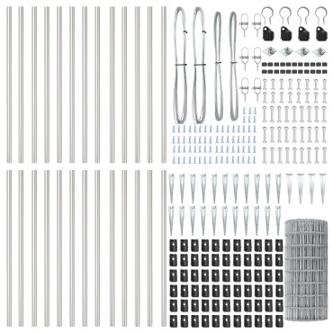 vidaXL Euro Fence με 13 Άγκυρες 0.4x50 m Γαλβανισμένο Ατσάλι